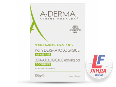 A-Derma (А-Дерма) Мыло дерматологическое смягчающее для ежедневного очищения раздраженной кожи 100г-0