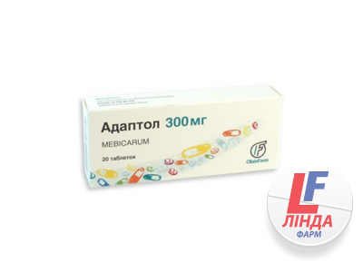 Адаптол таблетки по 300 мг №20 (10х2)-0