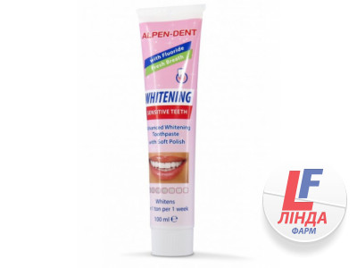 Alpen Dent (Альпен Дент) Зубная паста Отбеливающая с мягкой полировкой для чувствительных зубов 100мл-0