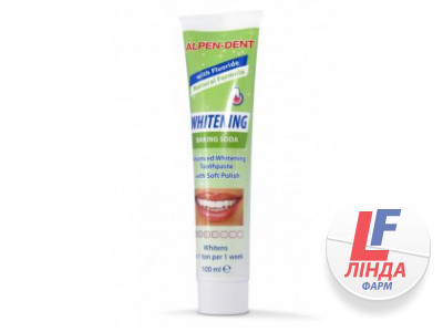 Alpen Dent (Альпен Дент) Зубна паста Відбілююча з харчовою содою 100мл-0