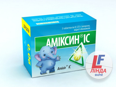 Аміксин IC таблетки, в/о по 0.06 г №3-0