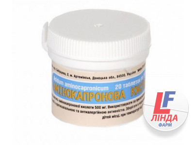 Амінокапронова кислота таблетки 0.5г №20 Фітофарм-0