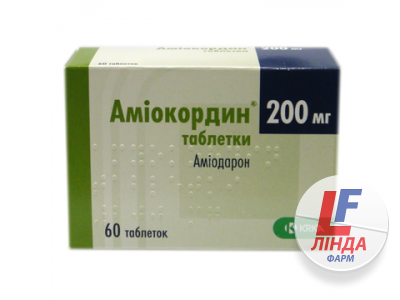 Аміокордин таблетки по 200 мг №60 (10х6)-0