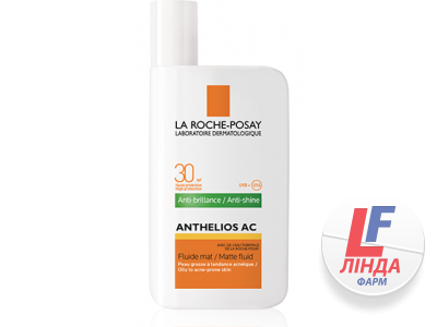 La Roche-Posay Anthelios AC (Ля Рош-Позе Антгеліос) Флюїд сонцезахисний матуючий для жирної шкіри обличчя SPF30 50мл-0