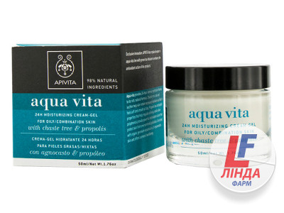 Apivita Aqua Vita (Апивита Аква Вита) Крем для интенсивного увлажнения и оздоровления кожи с фито-эндорфинами для жирной и комбинированной кожи 50мл-0