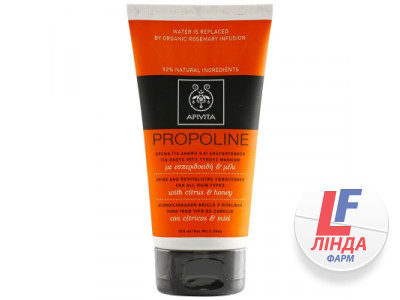 Apivita Propoline (Апивита Прополайн) Кондиционер восстанавливающий блеск для всех типов волос с цитрусовыми и медом 150мл-0