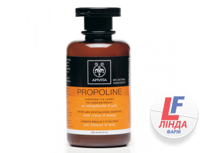 Apivita Propoline (Апивита Прополайн) Шампунь для восстановления и блеска волос с цитрусом и мёдом 250мл-0