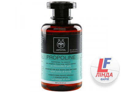 Apivita Propoline (Апивита Прополайн) Шампунь для жирных корней и сухих кончиков волос с медом и крапивой 250мл-0