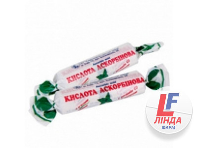 Аскорбиновая кислота с сахаром вкус мята таблетки 0.025 №10-0