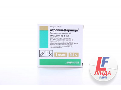 Атропін-Дарниця розчин д/ін. 1 мг/мл по 1 мл №10 в амп.-0