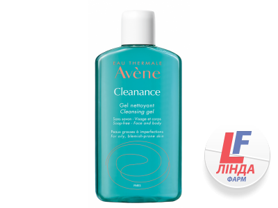 Авен (Avene) Cleanance Клінанс Гель на безмильній основі для очищення жирної та проблемної шкіри обличчя та тіла 200мл-0