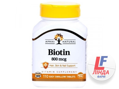 Біотин Apnas Natural таблетки по 800 мкг №110-0