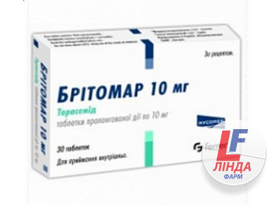 Брітомар таблетки прол./д. по 10 мг №30 (15х2)-0