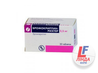 Бромокриптин-Ріхтер таблетки по 2.5 мг №30 у флак.-0