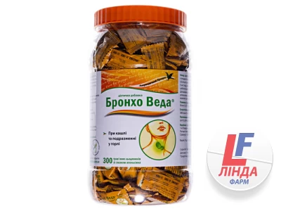 Бронхо Веда Леденцы со вкусом апельсина №300 в бан. в упак. инд.-0