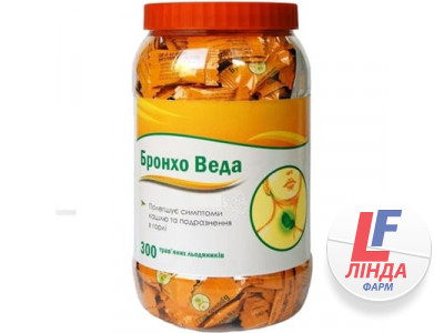 Бронхо Веда леденцы со вкусом черной смородины леденцы №300 в бан. в упак. инд.-0