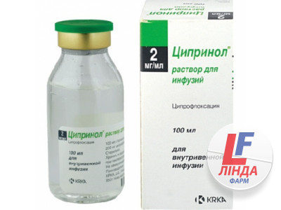 Ципринол розчин д/інф. 2 мг/мл по 100 мл (200 мг) у флак.-0