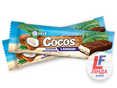 Cocos Батончик з кокосом глазурований 35г-0