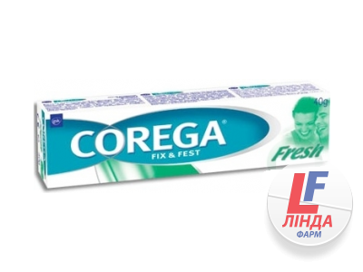 Corega (Корега) Крем для фіксації зубних протезів Fix & Fest Fresh 40г-0