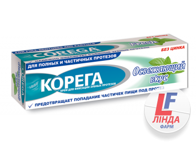 Corega (Корега) Крем для фиксации зубных протезов Свежий вкус 40г-0