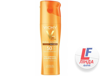 Vichy Ideal Soleil Bronze (Віші Ідеаль Солей Бронз) Спрей для тіла сонцезахисний Ідеальна засмага SPF50 200мл-0