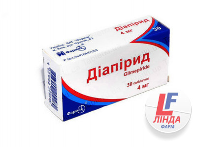 Діапірид таблетки по 4 мг №30 (10х3)-0