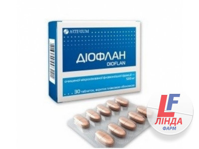 Діофлан таблетки, в/плів. обол. по 500 мг №60 (10х6)-0