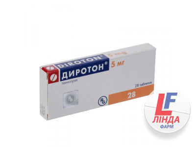 Диротон таблетки по 5 мг №28 (14х2)-0