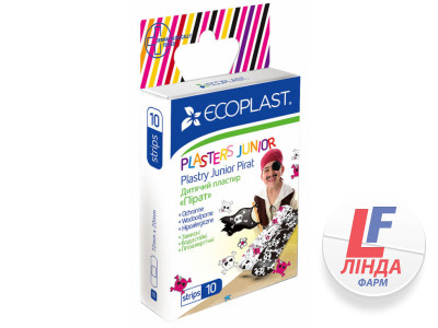 Ecoplast (Экопласт) Пластырь медицинский детский набор Пират полимерный 10шт-0