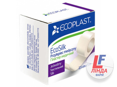 Ecoplast (Екопласт) Пластир медичний текстильний ЕкоСілк 2,5см*5м-0