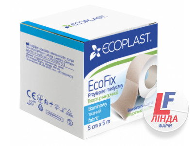 Ecoplast (Екопласт) Пластир медичний тканий ЕкоФікс 5см*5м-0