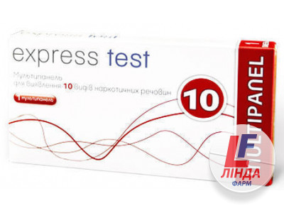 Експрес-тест express test наркотики (Мультипанель на 10 смужок)-0