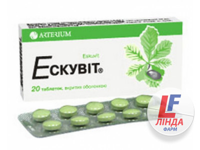 Ескувіт таблетки, в/плів. обол. по 40 мг №40 (10х4)-0