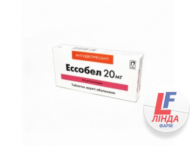 Ессобел таблетки, в/о по 20 мг №28 (14х2)-0