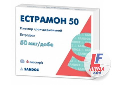 Естрамон 50 пластир трансдерм. по 50 мкг/доба №6 у пак.-0