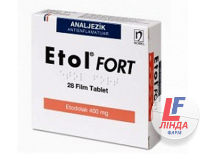Етол форт таблетки, в/о по 400 мг №28 (14х2)-0