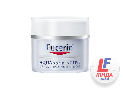 Eucerin (Эуцерин) AQUAporin Active АКВАпорин Актив  Крем интенсивное увлажнение для всех типов кожи SPF25 50мл-0