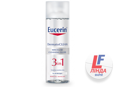 Eucerin (Еуцерин) DermatoCLEAN Міцелярний очищувальний флюїд 3в1 200мл-0