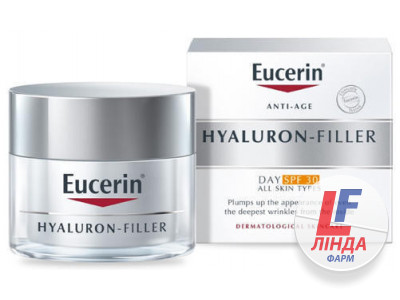 Eucerin (Эуцерин) Hyaluron-Filler Гиалурон-Филлер Дневной крем от морщин для всех типов кожи SPF30 50мл-1