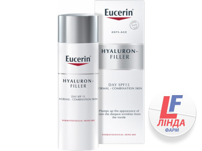 Eucerin (Эуцерин) Hyaluron-Filler Гиалурон-Филлер Легкий дневной крем-флюид против морщин для нормальной и комбинированной кожи SPF15 50мл-0