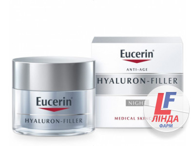 Eucerin (Эуцерин) Hyaluron-Filler Гиалурон-Филлер Ночной крем против морщин для всех типов кожи 50мл-0