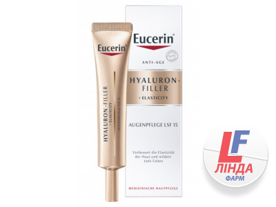 Eucerin (Эуцерин) Hyaluron-Filler+Elasticity Гиалурон-Филлер+Эластисити Антивозрастной крем для кожи вокруг глаз SPF15 15мл-0