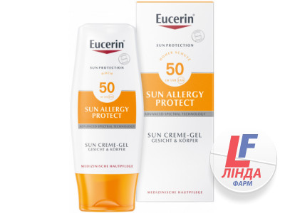 Eucerin (Эуцерин) Sun Allergy Protect Аллерджи Протект Солнцезащитный крем-гель для лица и тела SPF50 150мл-0