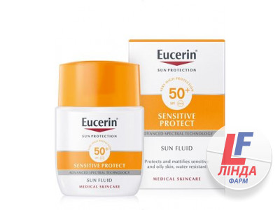 Eucerin (Эуцерин) Sun Солнцезащитный матирующий флюид  для нормальной и комбинированной кожи лица SPF50+ 50мл-0