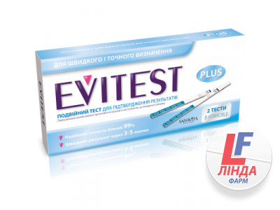 Evitest (Эвитест) Plus Тест-полоска для определения беременности 2шт-0