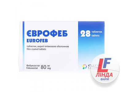 Єврофеб таблетки, в/плів. обол. по 80 мг №28 (14х2)-0