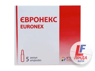 Євронекс розчин д/ін. 100 мг/мл по 5 мл №5 в амп.-0