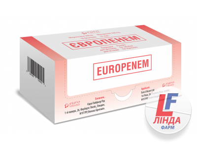 Європенем порошок для р-ну д/ін. по 500 мг №10 у флак.-0