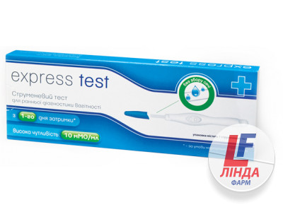 Тест струменевий Express Test для визначення вагітності, 1 штука-0