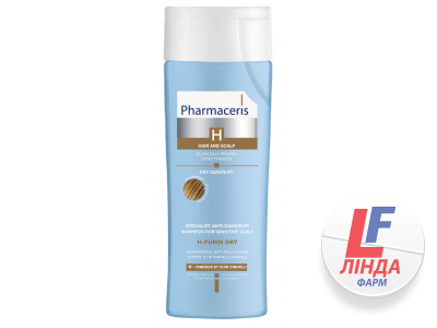 Pharmaceris H Purin Dry (Фармацерис Х Пурин Драй) Шампунь специальный от сухой перхоти для чувствительной кожи головы и волос 250мл-0